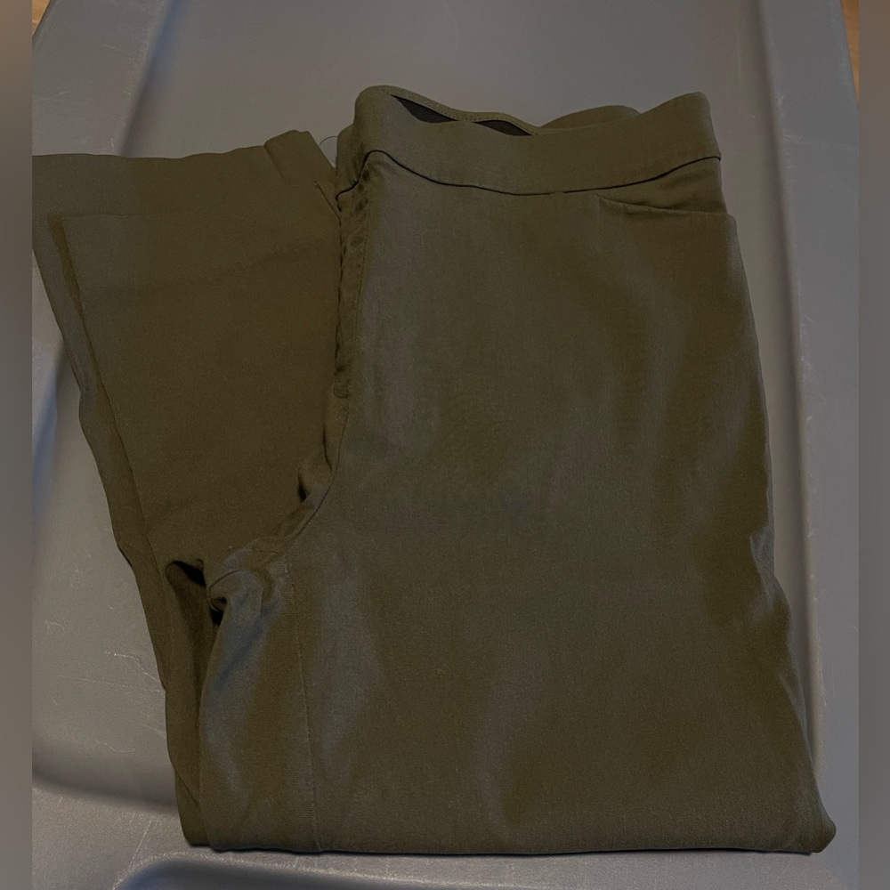 Liz Claiborne Women’s Dark Olive Pull On Chinos, size 10